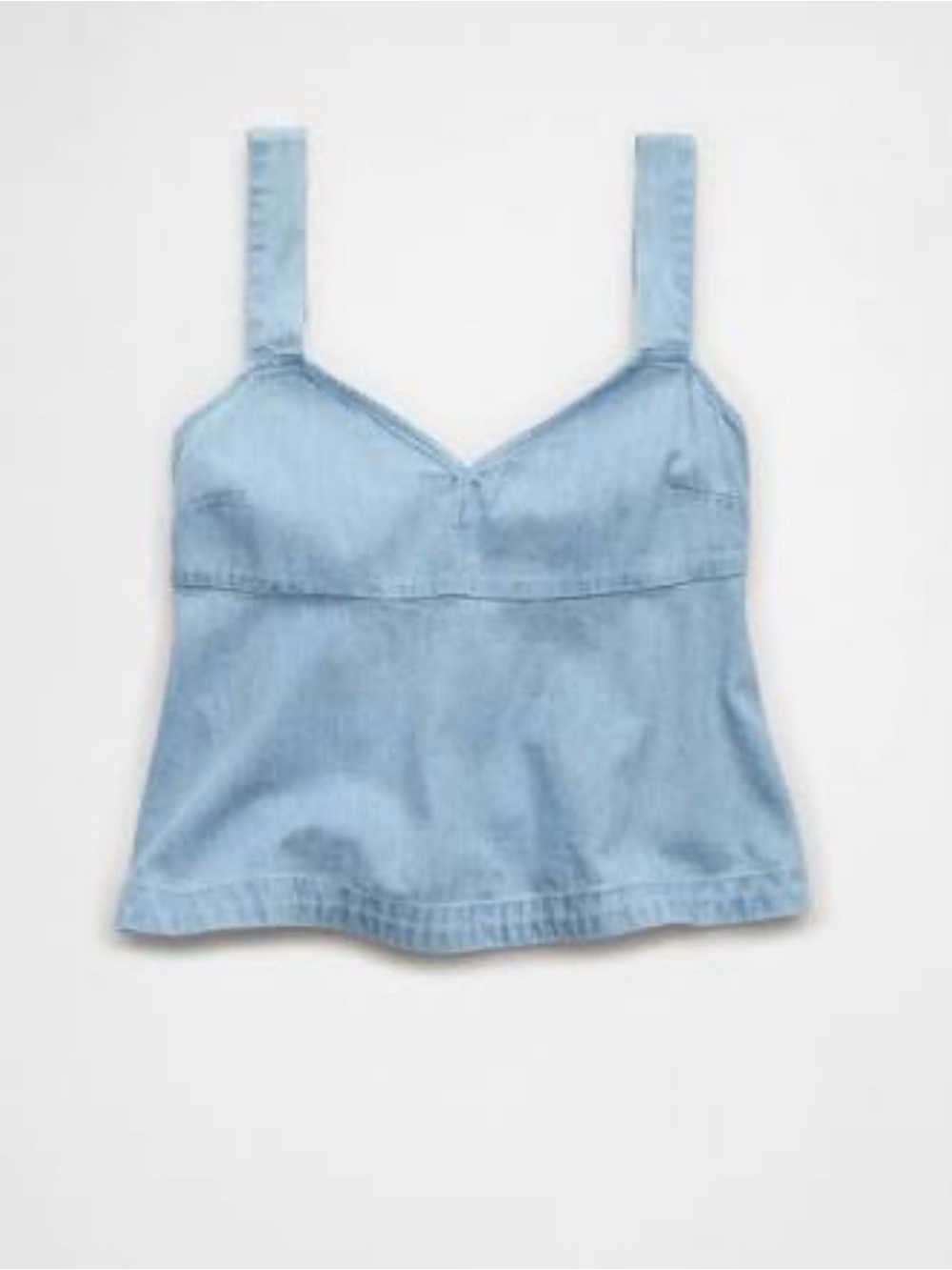 🧸 AEO | LIKE NEW • Chambray Bow Detailed Cami Top - Picture 2 of 5